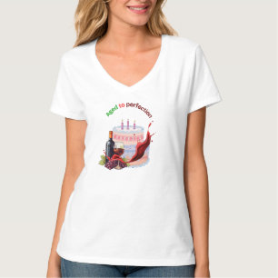 Vieux à la perfection Anniversaire T-shirt au vin