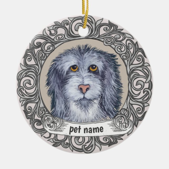 Vieux anglais Sheepdog Amour Mémoire ornement (Devant)
