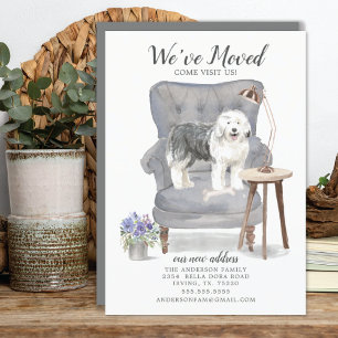 Vieux anglais Sheepdog Moving Faire-part