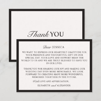 Vieux argent, Carte de remerciements Mariage blanc