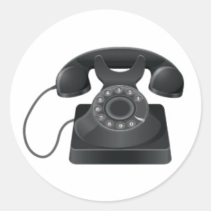 Vieux autocollants noirs de téléphone