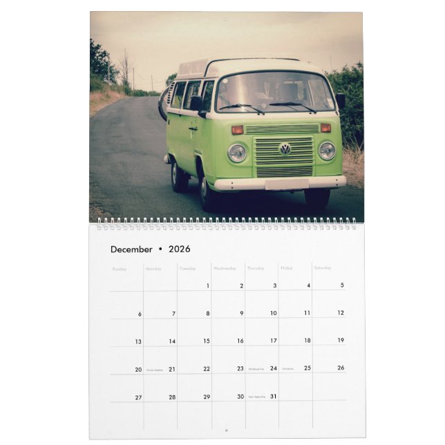 Vieux calendrier de voiture (Dec 2026)