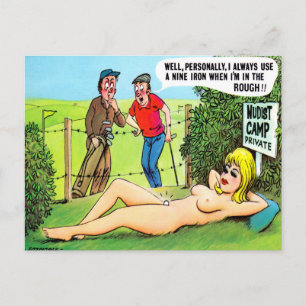 Vieux Carte Postale - Carte Postale Comic Golf