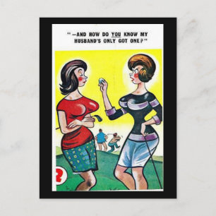 Vieux Carte Postale - Comic - Golf