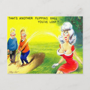 Vieux Carte Postale - Comic - Golf - Lost Ball