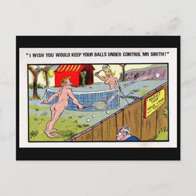 Vieux Carte Postale - Comique - Tennis (Devant)