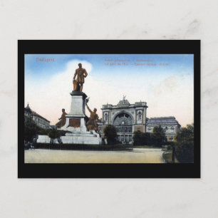 Vieux carte postale - Gare de Budapest-Est