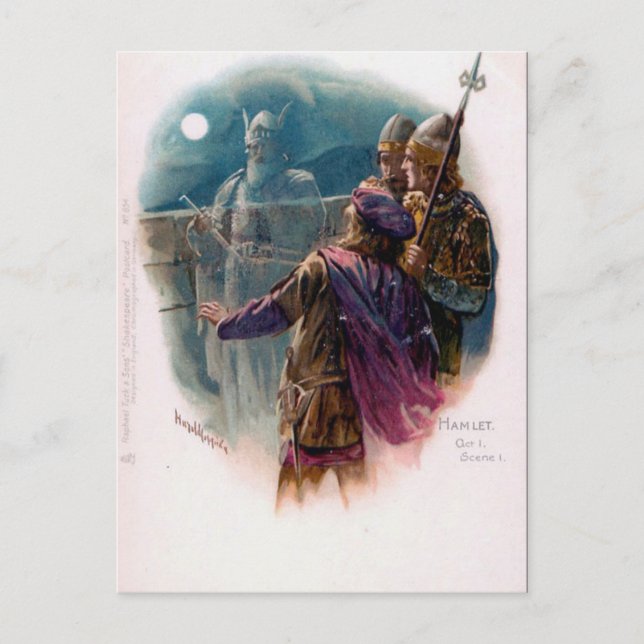 Vieux Carte Postale - "Hamlet", Shakespeare. (Devant)