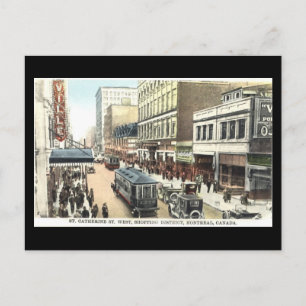 Vieux Carte postale, Montréal, rue Sainte-Catherin
