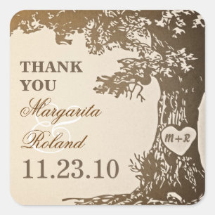 vieux chêne merci stickers mariage