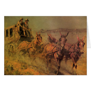 Vieux Cowboys, La diligence par John Borein