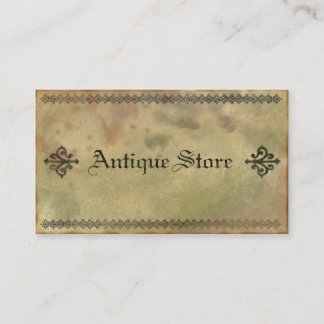 Vieux et sale carte de visite vintage antique