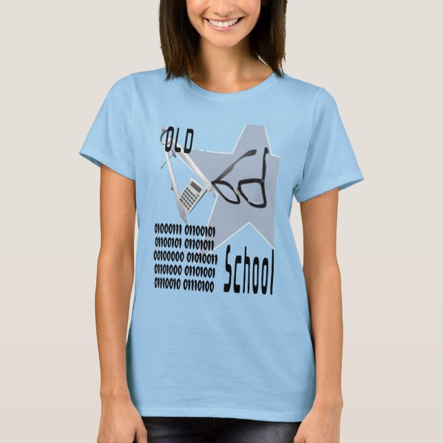 Vieux Geek d'informatique Tunic T-shirt (Devant)
