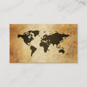 Vieux globe de carte de cartes de visite