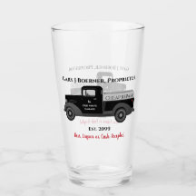 Vieux Homme Garage Pint Bière Soda Verre