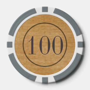 Vieux jetons de poker occidentaux de Bois-regard