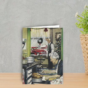 Vieux mode Vintage Accueil Cuisine Carte de Noël