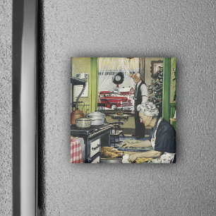 Vieux mode Vintage Accueil Cuisine Vacances Magnet