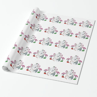 Vieux papier anglais d'emballage cadeau de chien