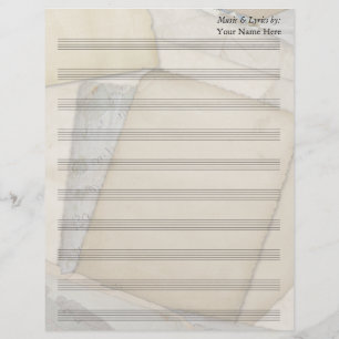 Vieux papiers Vierge Musique 10 stave
