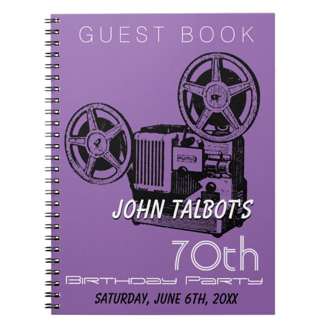 Vieux projecteur 70e anniversaire de fête Livre d' (Devant)