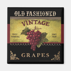 Vieux raisins à l'ancienne Magnet Vintage