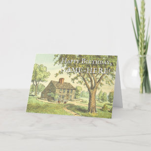 Vieux, Rustique Accueil Vintage Look Carte d'anniv