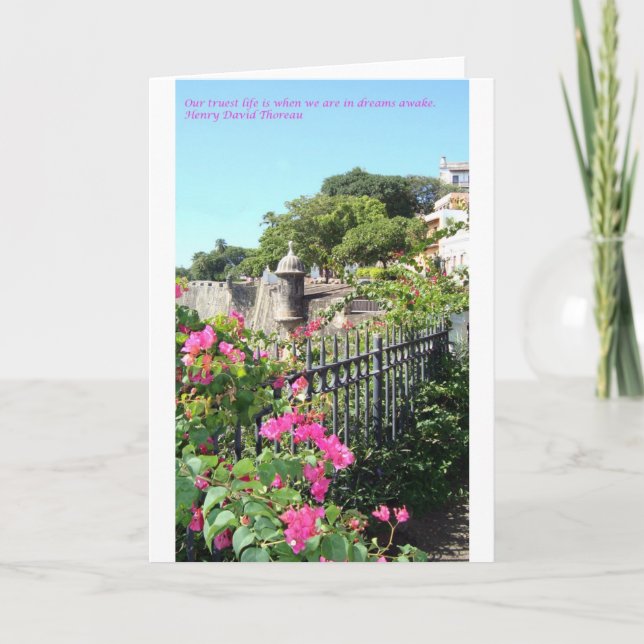 Vieux San Juan avec carte de devis (Devant)