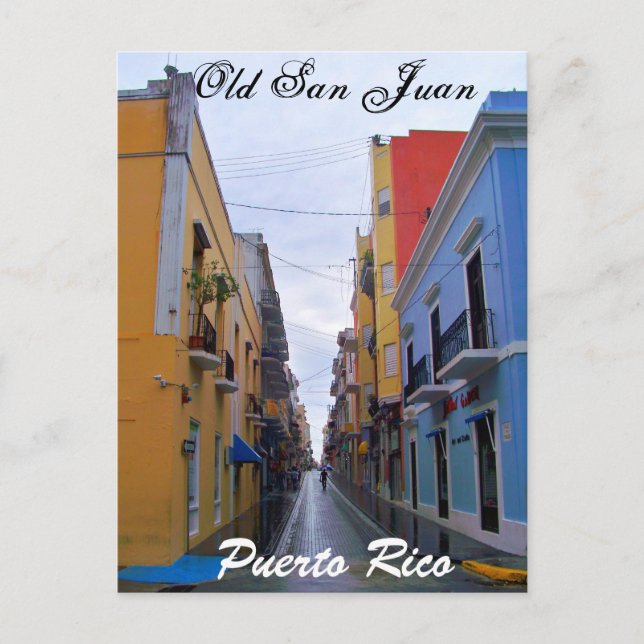 Vieux San Juan Porto Rico Carte postale Maisons co (Devant)