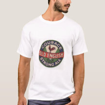 Vieux T-shirt anglais de bière anglaise de courage