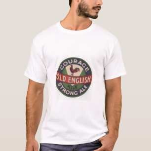 Vieux T-shirt anglais de bière anglaise de courage
