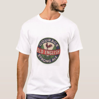 Vieux T-shirt anglais de bière anglaise de courage