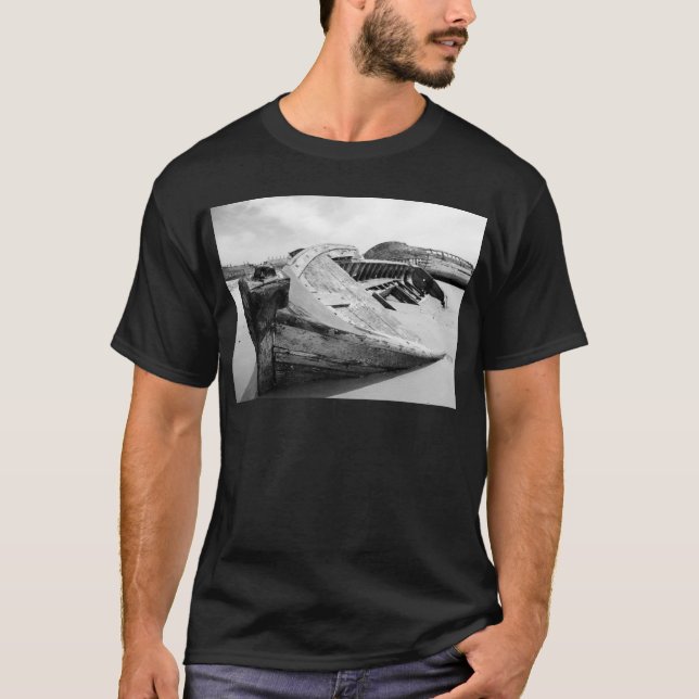 Vieux T-shirt en bois de bateau (Devant)