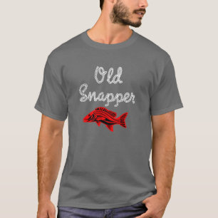 Vieux T-shirt grincheux de poissons de vivaneau