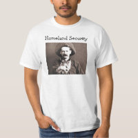 Vieux T-shirt occidental de sécurité de patrie de