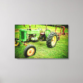 vieux tracteur agricole sur toile