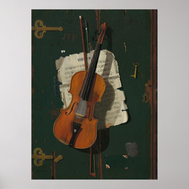 Vieux violon - John Frederick Peto Poster d'art (Devant)