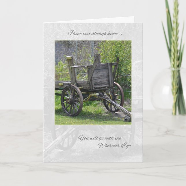 Vieux Wagon penser de vous carte (Devant)