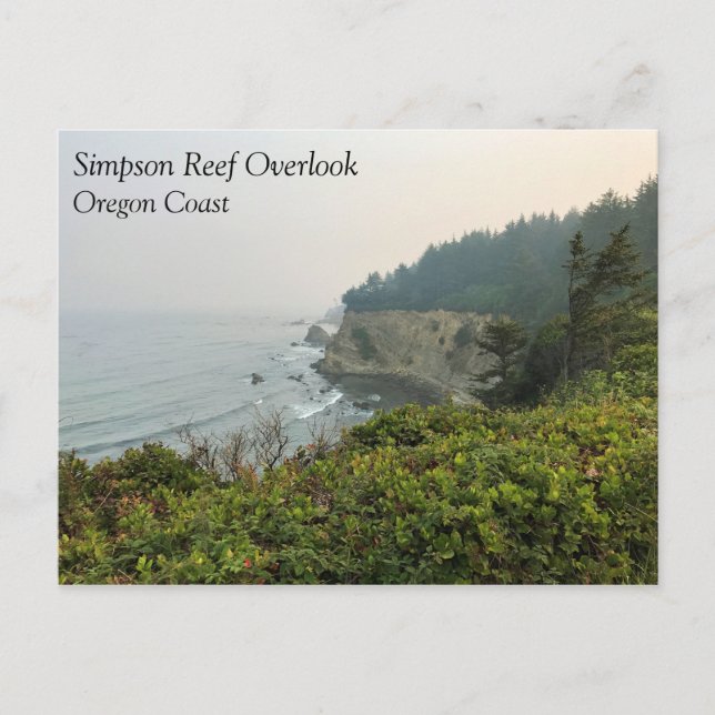 View at Simpson Reef Overlook Oregon Coast Postkarte (Vorderseite)