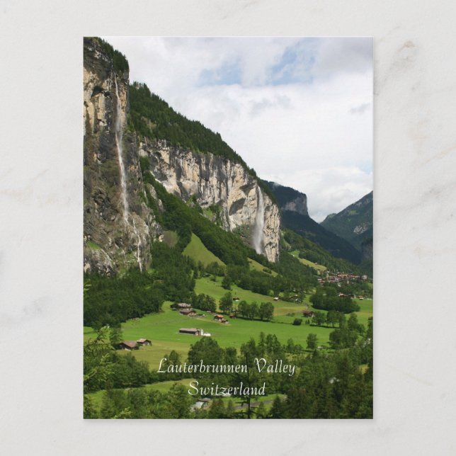 View From Trummelbach Falls, Lauterbrunnen CH Postkarte (Vorderseite)