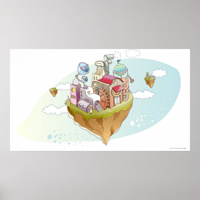 View of an colorful abstract illustration poster (Vorne)