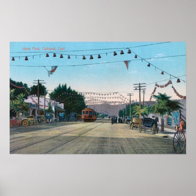 View of Idora Park from StreetOakland, CA Poster (Vorne)