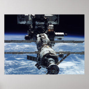 View of International Space Station from Endeavour Poster