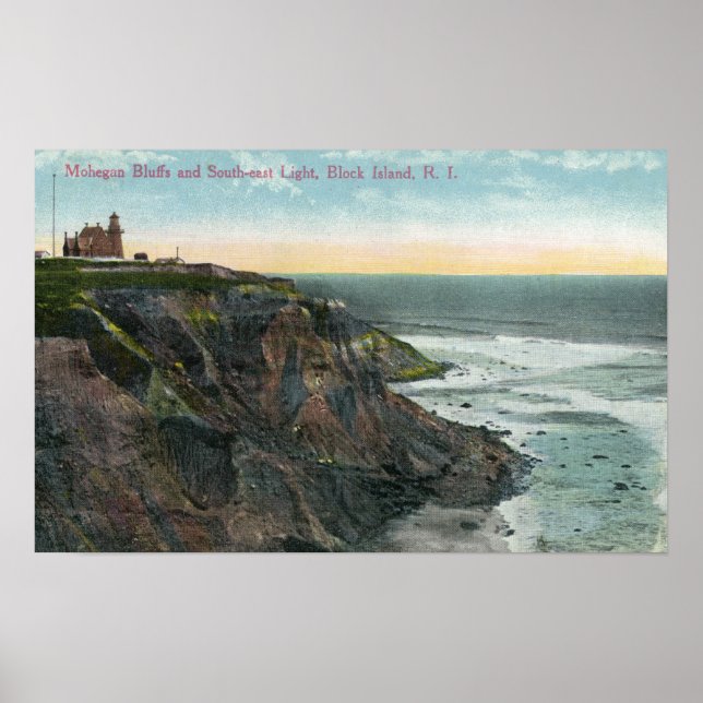 View of Mohegan Bluffs and Southeast Poster (Vorne)