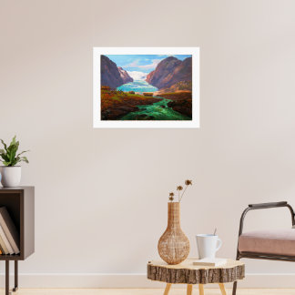 View of Nigardsbreen in Jostedalen 1847 JCC Dahl  Poster