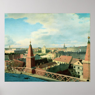 View of the city of Berlin with Altes Museum Poster