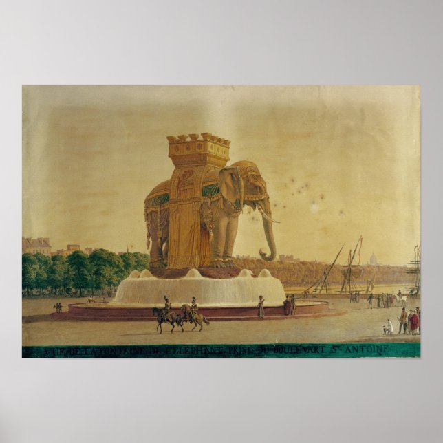 View of the Elephant Fountain Poster (Vorne)