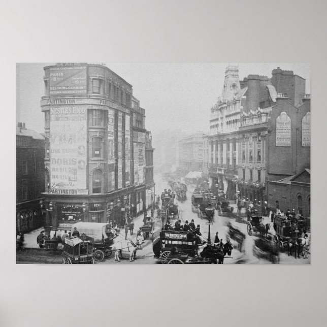 View of Tottenham Court Road, c.1885 Poster (Vorne)
