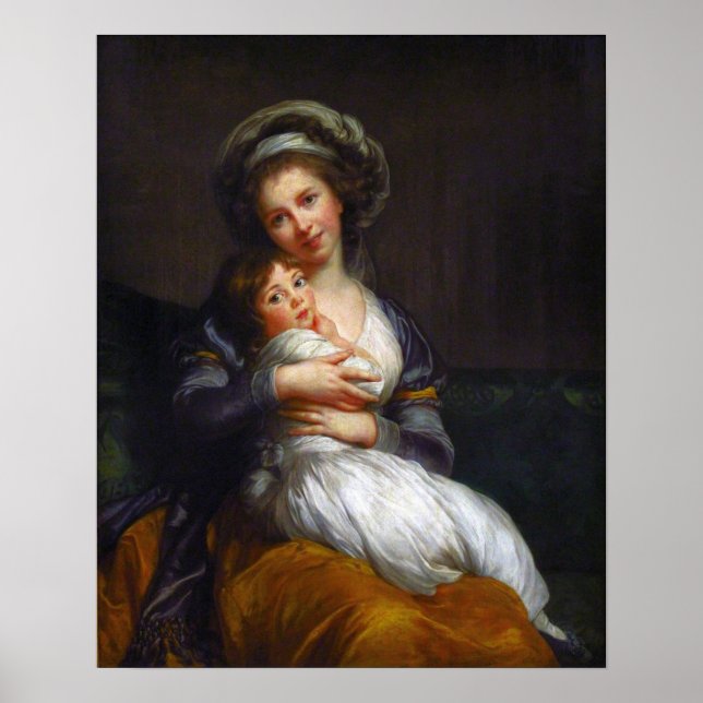 Vigée Le Brun - Künstlerin und ihre Tochter Poster (Vorne)