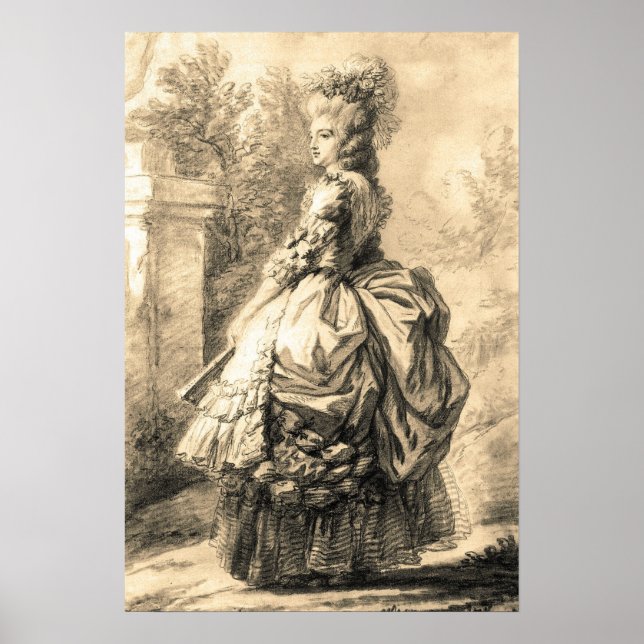 Vigée Le Brun - Marie Antoinette Poster (Vorne)
